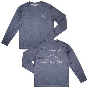 Simply Southern Rashguard long sleeve denim blue shirt